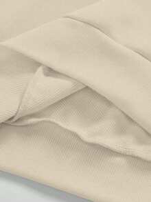 Men's Fashion Creative Bear Print Graphic Loose Fit Casual Pullover Sweatshirt, Versatile For Sports, Commute And Daily Wear, Fall, Long Sleeve Top - Apricot - View 3