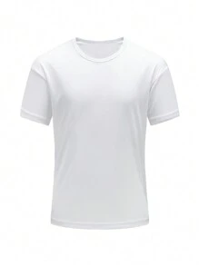 Customized Personalized Boyfriend Style Men's T-Shirt With Your Own Photo And Text Printed On The Back, Personalized Gift For Your Husband Or Boyfriend. - White - View 3