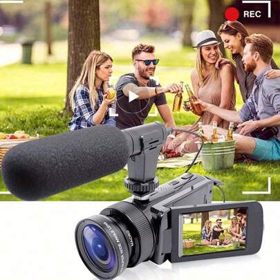 Portable Video Recorder Camera, 16 Megapixel HD Microphone, 16x Digital Zoom, 270-Degree Flip Screen, Rechargeable, And Comes With 32G Memory Card - A Great Choice For Photography And Video In Outdoor Camping, Traveling, And Everyday Life At Home.