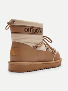 Balabala Boys' & Girls' Fleece Snow Boots Winter 2024 Thick Outdoor Boots