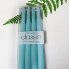 1 hộp 4 nến hình nón cổ điển, mỗi nến dài 25cm (9,84 inch) và có thể cháy trong 8 giờ. Thích hợp để trang trí nhà cửa, trang trí bàn ăn, tiệc sinh nhật, cầu hôn, đám cưới theo mùa, đạo cụ chụp ảnh, quà tặng lãng mạn cho nam và nữ, trang trí phòng, quà tặng - Nhiều màu - Xem 16