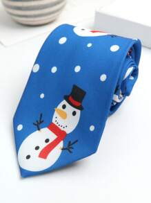 1 件圣诞树圣诞老人派对和商务休闲街头涤纶领带，适合所有季节作为圣诞礼物 - 彩色 - 查看 4