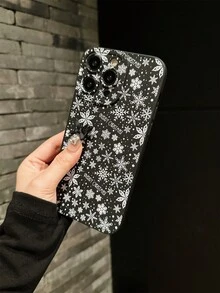 Winter Snow Scene Decorated Design Anti-Drop Perforated Phone Case, Compatible With Iphone 11/12/13/14/15/16, Fashionable Protective Cover - Multicolor - View 4