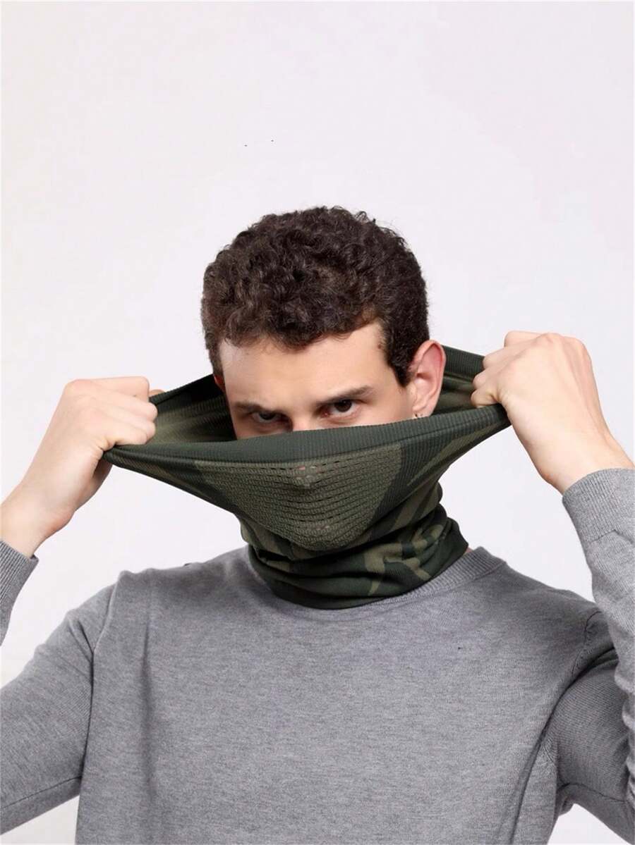 1 chiếc mặt nạ đạp xe ngoài trời thông thường, mặt nạ trượt tuyết thể thao thoáng khí, khăn trùm cổ đa năng cho nam và nữ, bốn mùa - Khăn quàng đi xe đạp - Xem 1