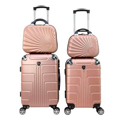 Kit De Maletas Para 8 Y 10 Kg+ 2 Neceser Equipaje De Mano Llantas Dobles Desmontables Sin Documentar