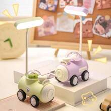 1 Small Table Lamp, USB Charging Eye Protection Led Night Light, Funny 2 Modes Shaped - Purple - View 6