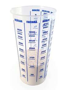 Copo Medidor Graduado de 500ml gramas sem tampa - Transparente - Visão 3