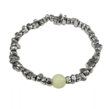 1 件几何不对称光滑夜光串珠手链，适合女性在假期佩戴 - 彩色 - 查看 4