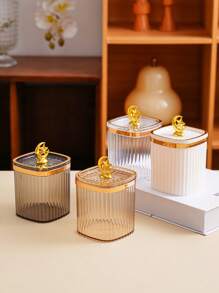 1 个月顶方形密封罐，干果糖果零食容器，万圣节圣诞节婚礼节日派对桌面装饰 - 彩色 - 查看 3