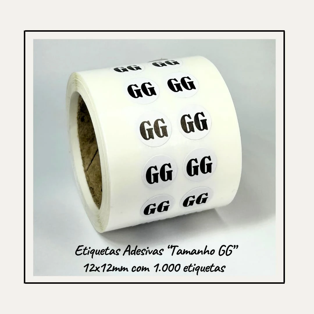 1,000 Adhesive Clothing Labels Size XL - trắng - Xem 1