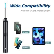 Ear Wax Removal Tool Camera, Ear Cleaner With Light And Camera Ear Wax Cleaner With 8pcs Ear Set Earwax Removal Kit Compatible Suitable For Cell Phones And Tablets