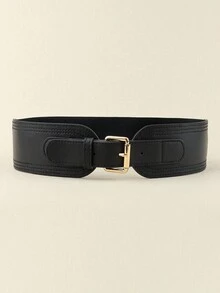 1 chiếc thắt lưng co giãn thời trang tối giản cho nữ, áo khoác/áo khoác đa năng cổ điển thanh lịch cho mọi mùa có cạp chun - A - Xem 4