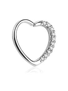 1PC 10mm Daith Heart Helix Tragus Lobe Sụn Rook Piercings CZ Vòng mũi Vách ngăn Nhẫn 16G Bông tai Conch Đồ trang sức xỏ khuyên - Nhiều màu - Xem 9