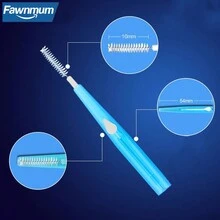 10 件装 Fawnmum 牙间刷，1.0 毫米尺寸，灵活牙齿清洁牙线刷 - 綠色 - 查看 3