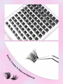 Asiteo 90 件 D 卷曲单根睫毛 8-16 毫米混合尺寸纤细交叉 D 卷曲簇睫毛自然外观漫画 DIY 睫毛延长 - D - 查看 5