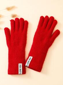 女士长款触屏手套一双，撞色设计，保暖防风，适合冬季骑行/驾驶 - 分指手套 - 查看 6