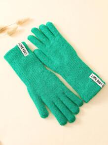 女士长款触屏手套一双，撞色设计，保暖防风，适合冬季骑行/驾驶 - 分指手套 - 查看 5