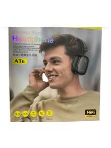 AWEI AT6 Wireless Bluetooth V5.3 Stereo Headphone Headset - 彩色 - 查看 1