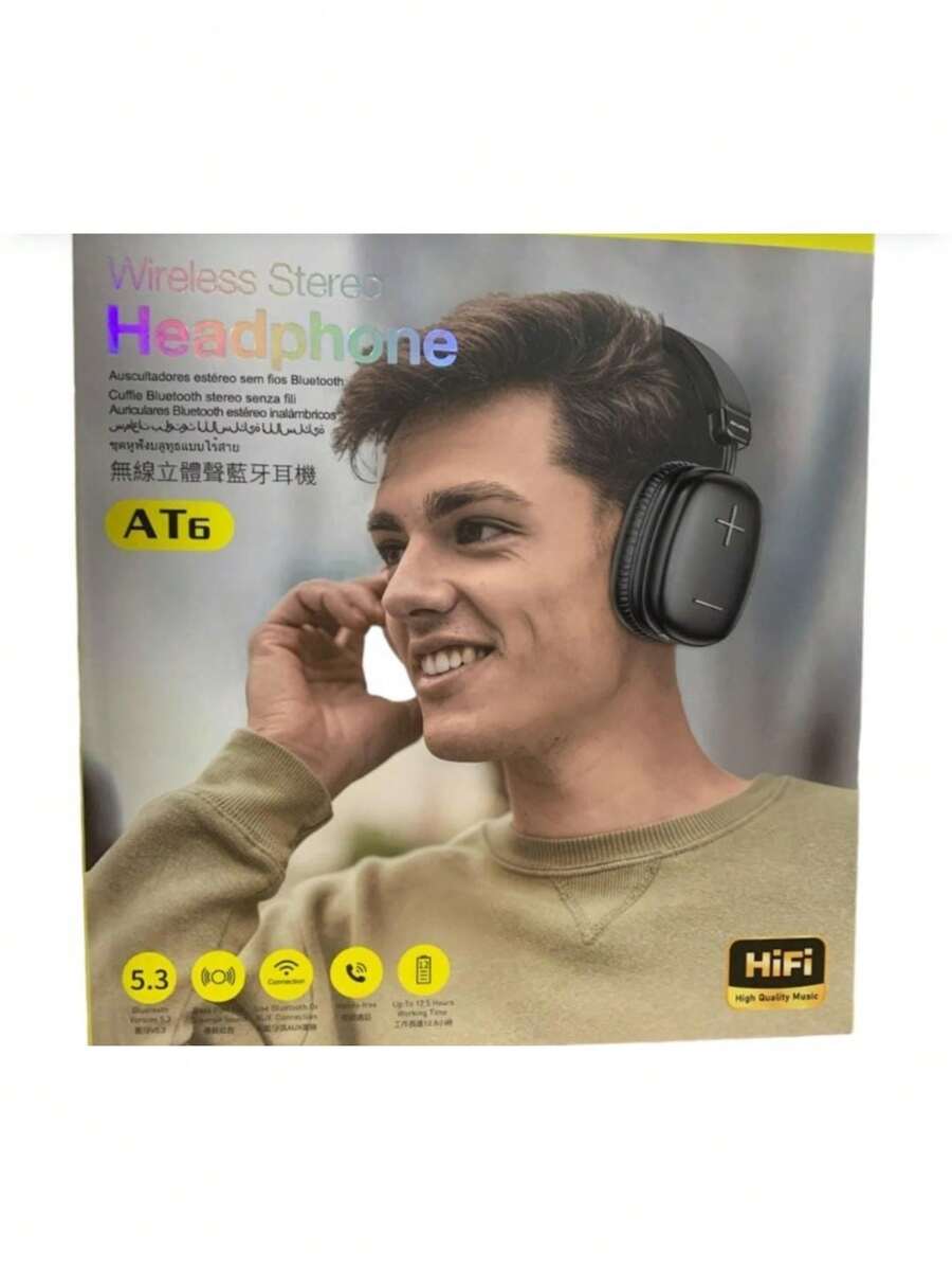 AWEI AT6 Wireless Bluetooth V5.3 Stereo Headphone Headset - 彩色 - 查看 1