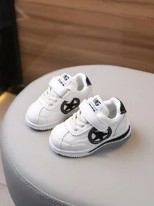 1 paire de chaussures à semelle souple avec boucle et attache, en matériau  confortable, convient aux garçons, filles et bébés, pour les sports extérieurs et le port casual, toutes saisons