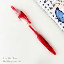 Simple Push Button Ballpoint Pen, 0.5mm Tip Water-Based Ink Pen For Students, Exams & Signature, Smooth Writing - Multicolor - View 6