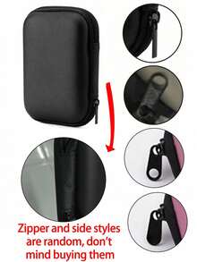 The Bow Accessory Storage Bag Can Hold Headphones, Data Cables, Cards, Playing Cards, And Portable Storage. There Are 4 Bow Colors To Choose From, Meeting Your Daily Storage Needs. Can Be Used For Travel, Work, School, And Dormitory Storage(Zipper Style Random) - Black - View 10