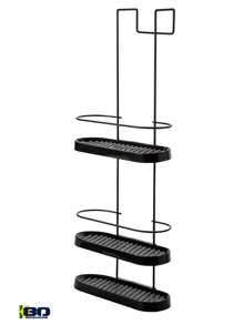 Shampoo Holder Bathroom Holder Does Not Rust 3 Tiers Fitting Box Without Hole - màu đen - Xem 2