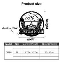 1件客製化金屬戶外標牌 | 客製化營火標牌 | RV裝飾 | 個性化露營禮物營火坑標牌戶外裝飾小屋標牌 | 露營地標牌 | RV露營標牌 | 露營花園插牌 | 歡迎來到露營標牌 | 露營愛好者的完美禮物，圖案印刷 - 彩色 - 查看 18