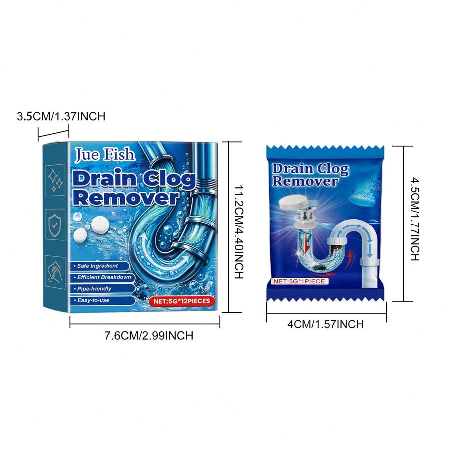 Pipe Dredge Agent Powerful Dissolves Kitchen Sewer Oil Stains Toilet