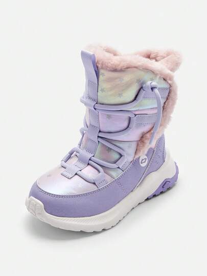 Balabala Botas de nieve altas para niños, botas de invierno 2024 para niños y niñas con forro polar para uso en exteriores
