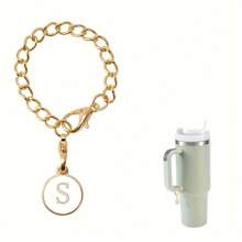 1 Packung Initialen Charm Anhänger, personalisierte Buchstaben Schmuckanhänger zur Kennzeichnung von Kaffeetassen, Anti-Verlust Dekoartikel