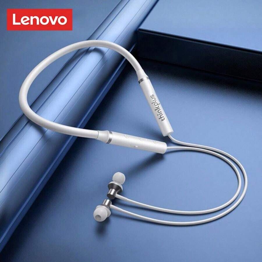 Lenovo HE05X II Bluetooth Earphones, Waterproof Earbuds, HIFI Sound Quality, Magnetic Neckband Sports Headphones, Chinese Packaging - White - View 1