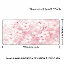 Cute Pink Sakura Mouse Pad, Floral Flowers Mouse Pad, Cherry Blossom Mousepad, Aesthetic Desk Decor, Anti Slip Rubber Base Mice Pad For Computer Office Girl
