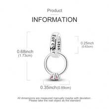 Wedding Ring Devise Charm Beads Fit Bracelet Necklace 925 Sterling Silver DIY Pendant Promise Charms Fine Jewelry Women Family Love Wedding Accessories Gift