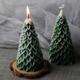 1pc Christmas Tree Scented Wax Candle, Atmosphere Decor & Creative Christmas Gift,Room Decor,Gifts Home Decor Christmas Decorations Room Decor, Christmas Gifts