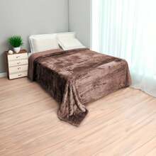 Alphaville Sherpa Blanket Colorful Sheepskin Double Queen Bed Cold Warm Soft - Rỉ Nâu - Xem 8