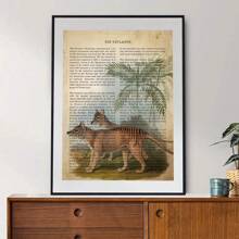 1pc Canvas Poster, 19e-eeuwse Vintage Canvas Muurschildering, Dieren Afbeelding Kunst Canvas Decoratie Met Soort-Specifieke Beschrijvingen Geschreven Op De Achtergrond Muurkunst, Ideaal Cadeau Voor Slaapkamer Woonkamer Keuken Slaapzaal Gang, Muurkunst, Muurdecoratie, Kamerdecoratie, Ongeraamd