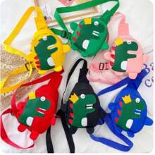 Cute Dinosaur Shape Crossbody Chest Bag For Kids - 藍色 - 查看 3