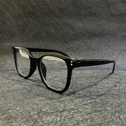 1 pieza Gafas con montura cuadrada clásica de lente transparente sin graduación, gafas ópticas unisex de negocios y moda