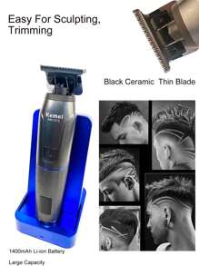 Kemei New 3pieces/Set Professional Hair Clipper USB Electric Hair Trimmer For Men's Care Grooming Set Shaver Rechargeable Beard Trimming Sculpting Clipper Men Daily Care Set For Home Use Bussiness Men Xmas Gift Near Year Gift For Men KM-2375