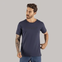 Printed Cotton T-Shirt 30.1 Combed Chicago - Màu xanh hải quân - Xem 1