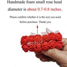 144pcs Artificial Mini Foam Rose Flower Bouquet Wedding Flower Decoration Scrapbooking Fake Flowers Wreath DIY Craft Gifts, Valentine's Day, Gift Birthday Graduation