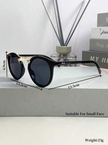 New Vintage Large Frame Round Fashion Fashion Glasses For Women, Couple Eyewear For Outdoor, Beach, Party, High-End Street Style Runway Fashion Fashion Glasses Basics Fall Winter Women Outfits Clothes Business Casual Gifts Leopard For Summer Beach Vacation,Outdoor,Travel - Multicolor - View 11