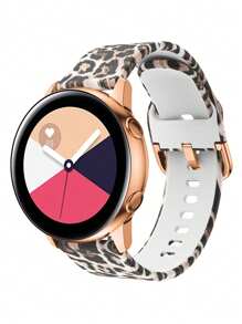 1pc Unisex Colorful 3-Star Print Silicone Watch Strap, Casual Colorful Band For 20mm 22mm Galaxy Watch 3 45mm, Galaxy Watch 4/4 Classic 5/5 Pro, Watch GT 2/2E/3/3 Pro 42mm 46mm Smartwatch Accessories