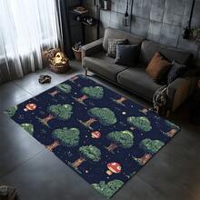 1 件，日式手捧复古图案像素风格，复古优雅设计，适用于客厅、卧室、厨房、浴室、卫生间、入户门、庭院、四季软区地垫、家居装饰 - 彩色 - 查看 2