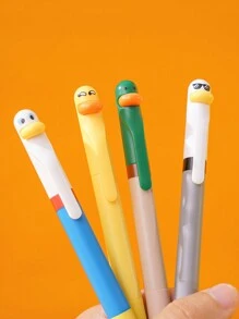 1/4 支鸭子笔指尖小滑轮溜冰 0.5 毫米圆珠笔黑色凝胶墨水适用于书写办公学校 - 均碼 - 查看 12