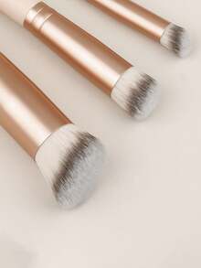 Bộ 3 Cọ Trang Điểm Cho Người Mới Bắt Đầu, Cọ Che Khuyết Điểm, Phấn Má Hồng, Kem Nền, Dành Cho Người Mới Bắt Đầu - Bụi hồng - Xem 3