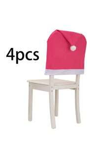 2/4/6 Pcs Santa Hat Chair Covers - Classic Polyester Blend Christmas Chair Slipcovers With Elastic Band, Machine Washable For Holiday Home Decor, Christmas Dining Table Decoration - Multicolor - View 16