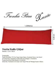 Kit 2 Xuxão Pillowcases Body Pillow 135 X 48cm With Zipper - Đỏ và Nâu - Xem 3