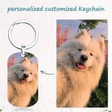 1 móc chìa khóa ảnh in và khắc hai mặt tùy chỉnh, cá nhân hóa bằng văn bản, gia đình, bạn bè, đồng nghiệp, thú cưng, quà tặng kỷ niệm - Bạc - Xem 1